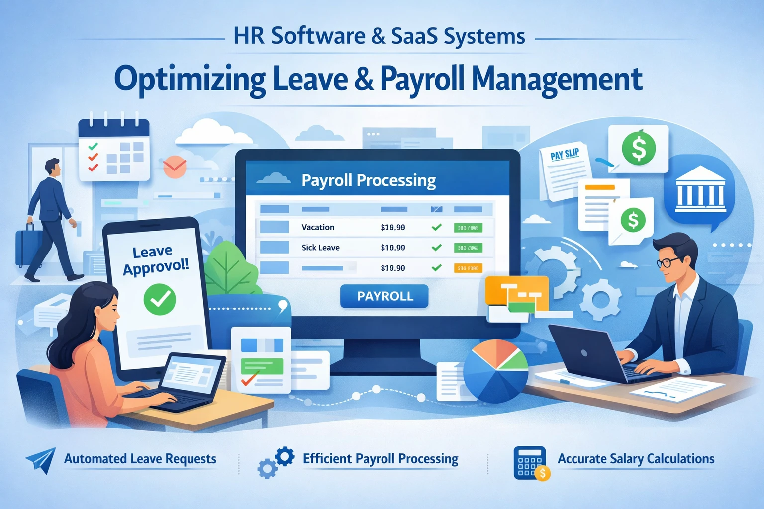 现代人事管理软件与SaaS系统如何优化企业请假与工资管理流程