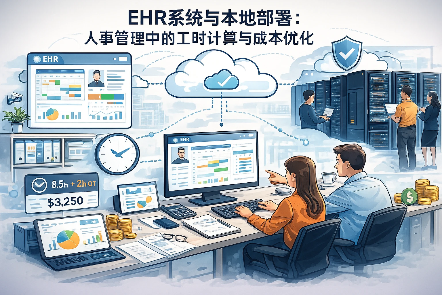 EHR系统与本地部署:人事管理中的工时计算与成本优化