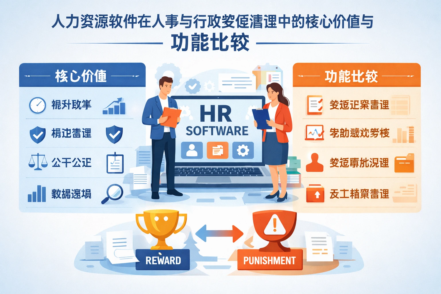 人力资源软件在人事与行政奖惩管理中的核心价值与功能比较