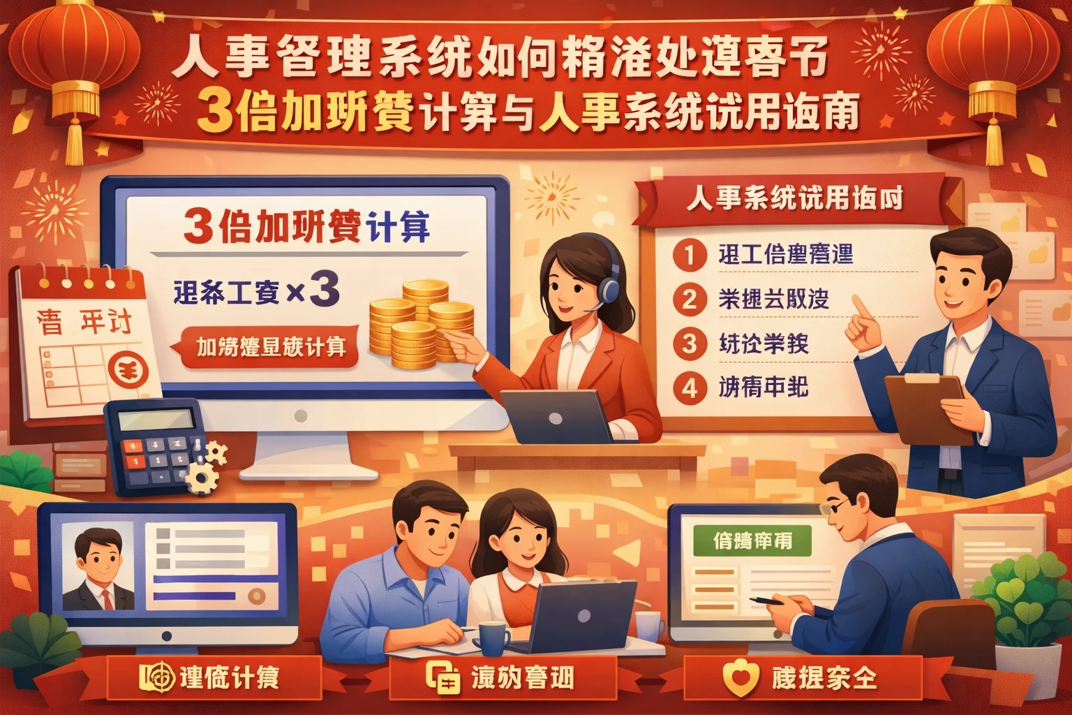 人事管理系统如何精准处理春节3倍加班费计算与人事系统试用指南