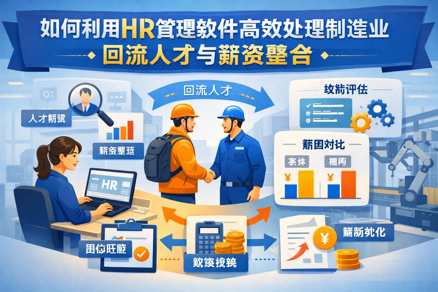 如何利用HR管理软件高效处理制造业回流人才与薪资整合