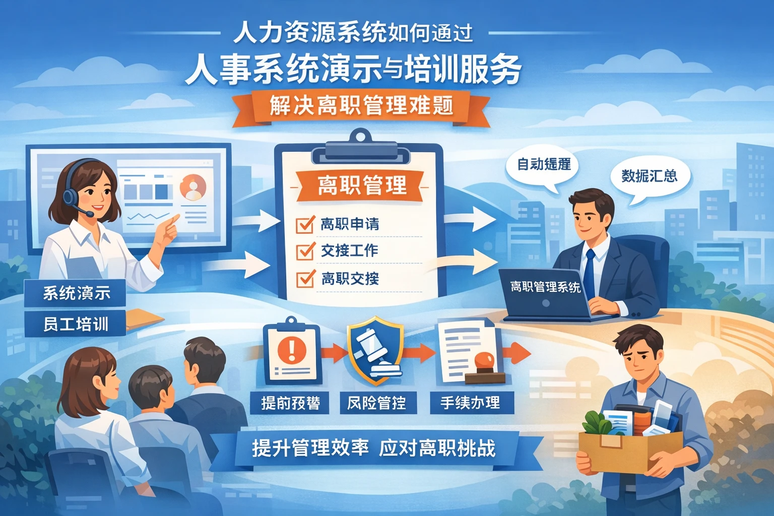 人力资源系统如何通过人事系统演示与培训服务解决离职管理难题