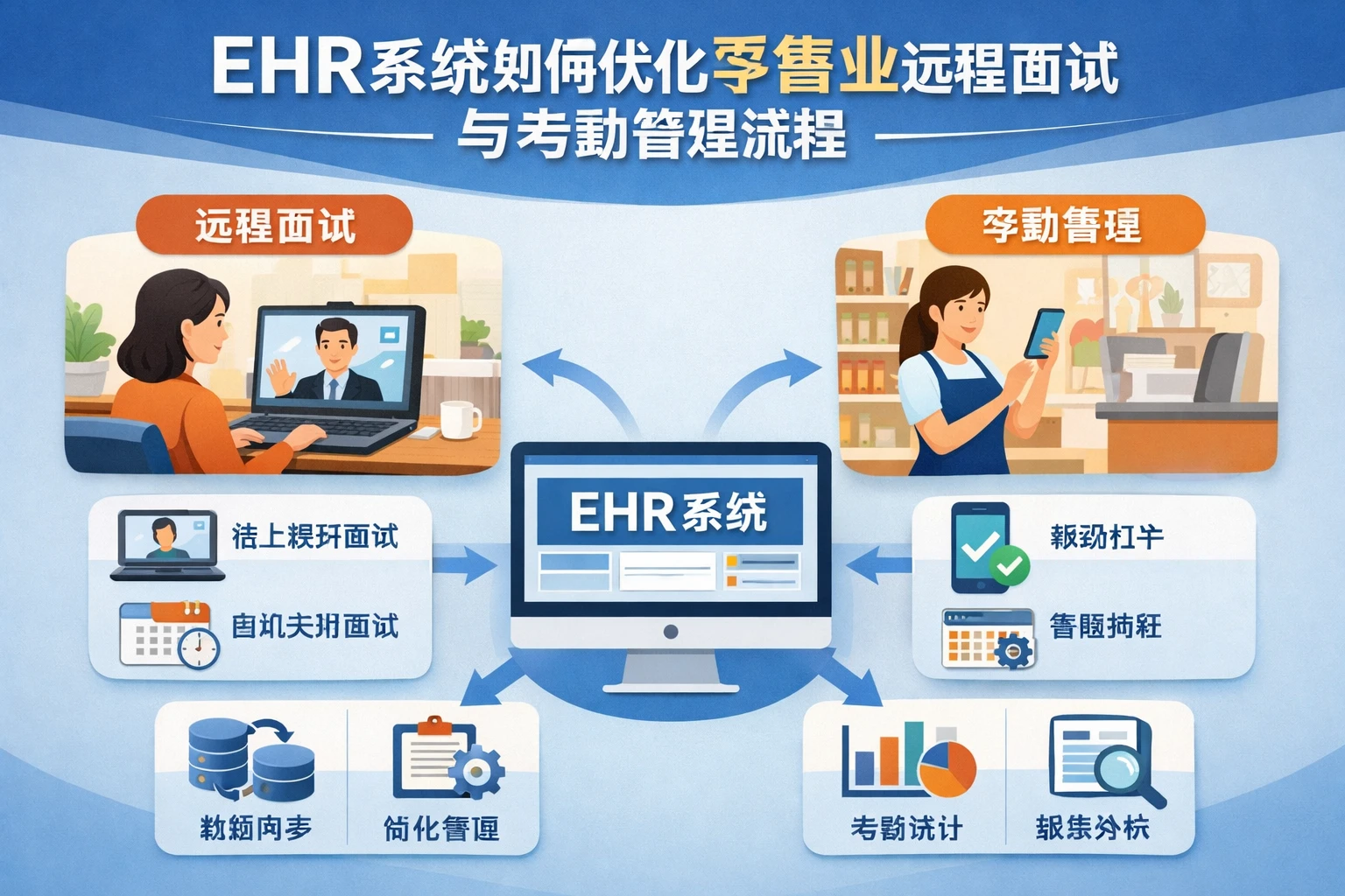 EHR系统如何优化零售业远程面试与考勤管理流程