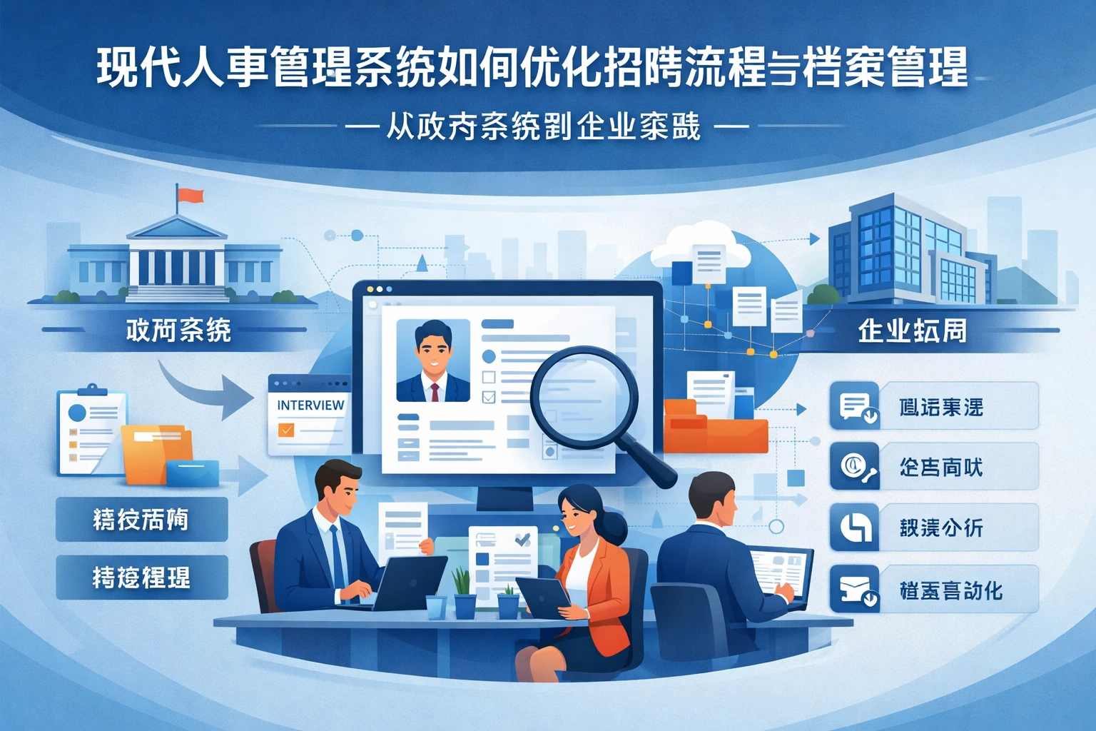 现代人事管理系统如何优化招聘流程与档案管理——从政府系统到企业实践