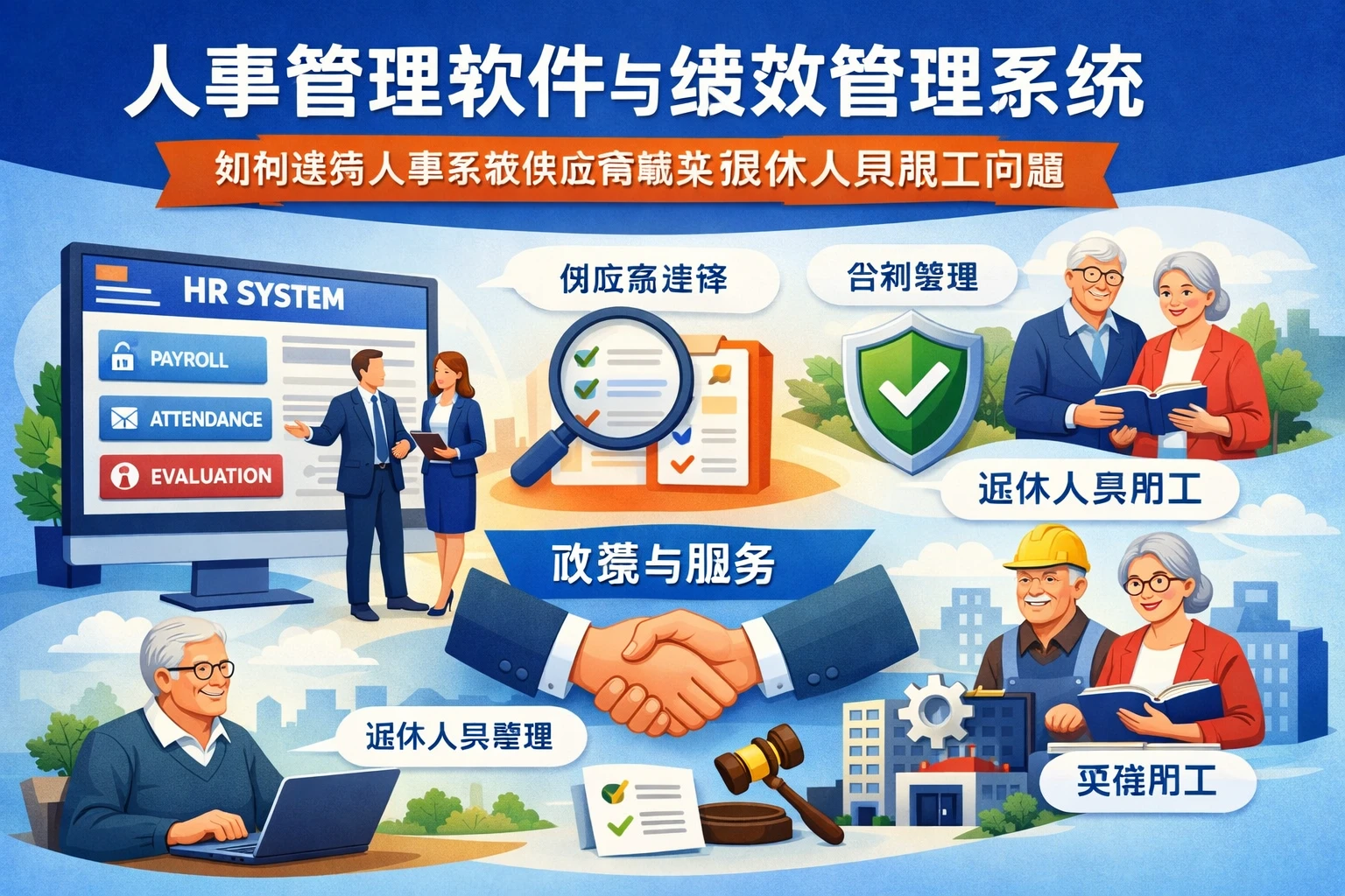 人事管理软件与绩效管理系统:如何选择人事系统供应商解决退休人员用工问题
