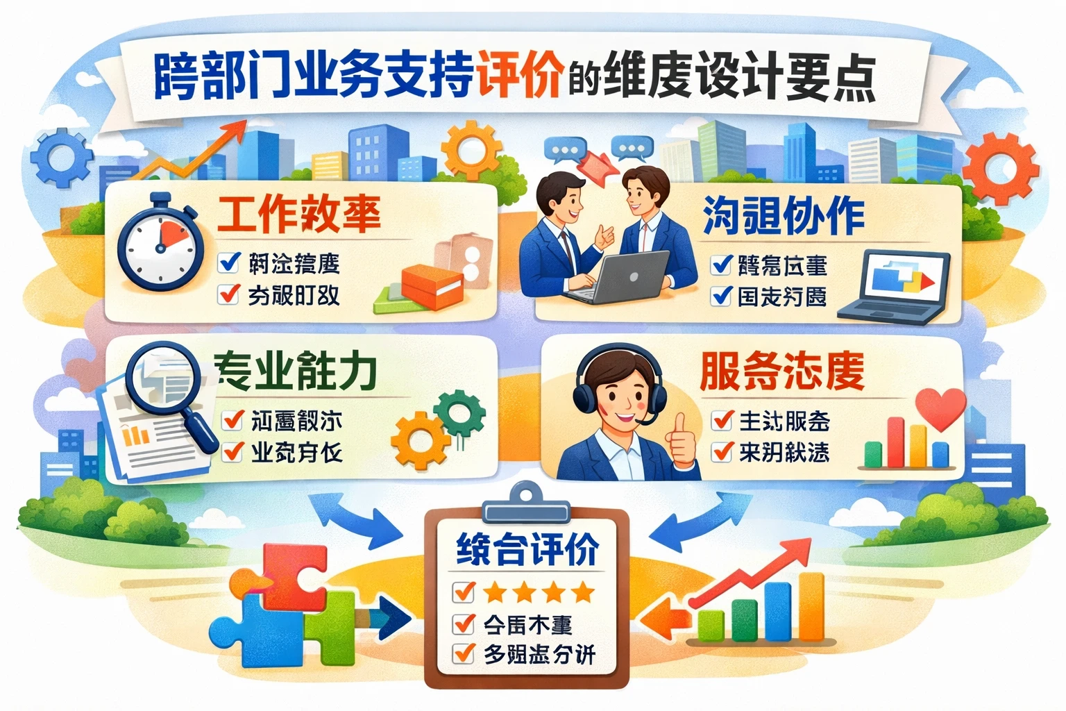 跨部门业务支持评价的维度设计要点