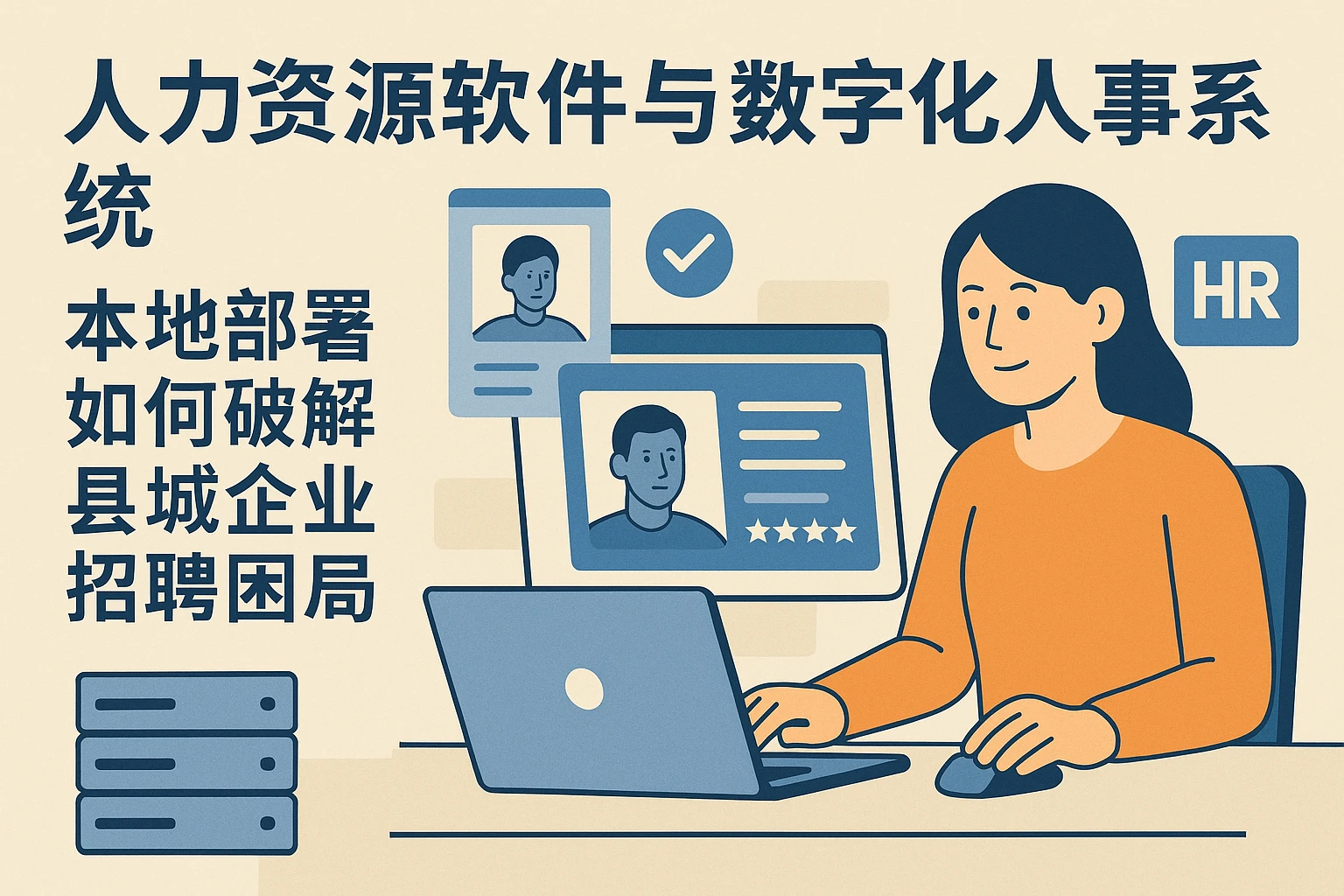 人力资源软件与数字化人事系统:本地部署如何破解县城企业招聘困局