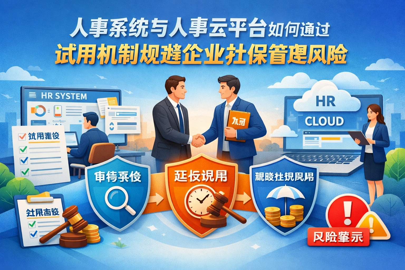 人事系统与人事云平台如何通过试用机制规避企业社保管理风险