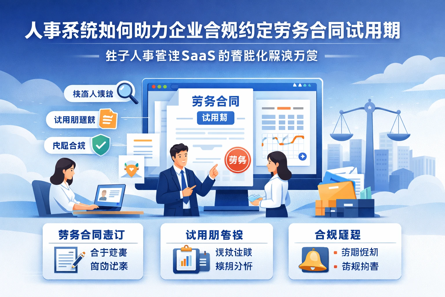 人事系统如何助力企业合规约定劳务合同试用期——基于人事管理SaaS的智能化解决方案