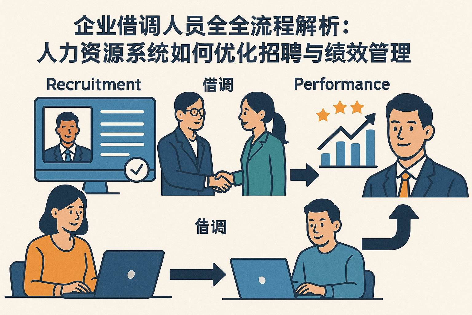 企业借调人员全流程解析:人力资源系统如何优化招聘与绩效管理