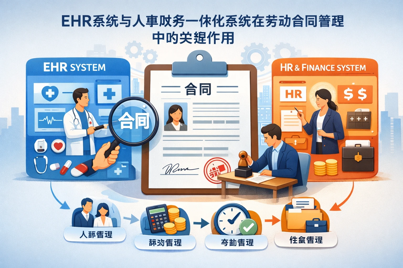 EHR系统与人事财务一体化系统在劳动合同管理中的关键作用