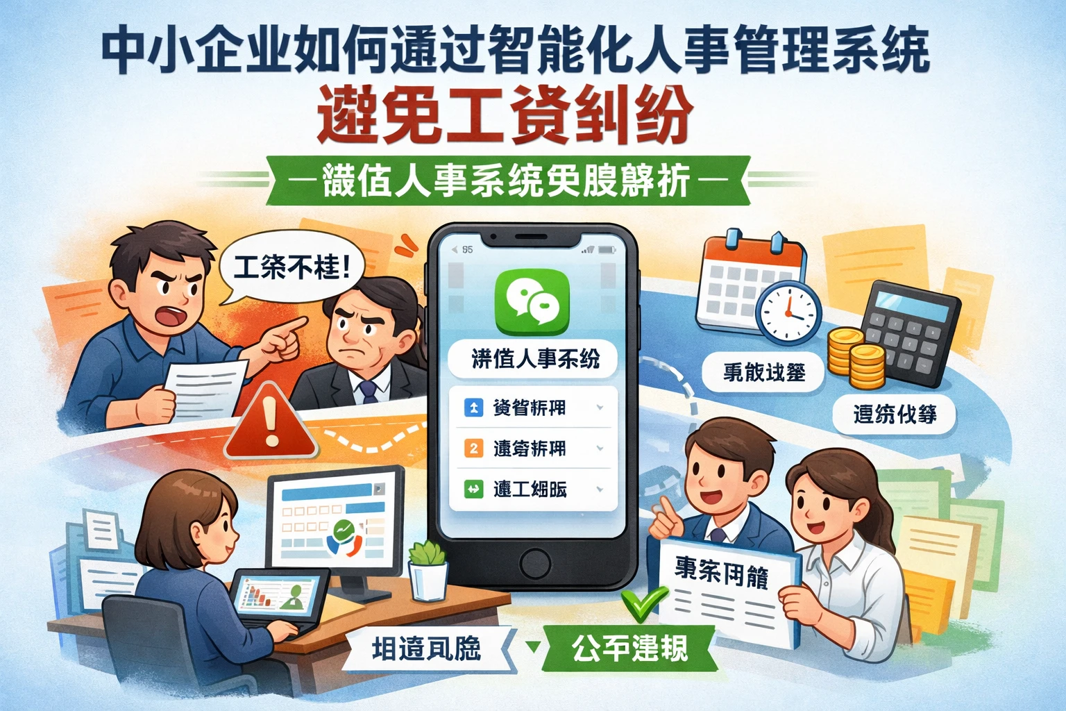 中小企业如何通过智能化人事管理系统避免工资纠纷 - 微信人事系统实战解析