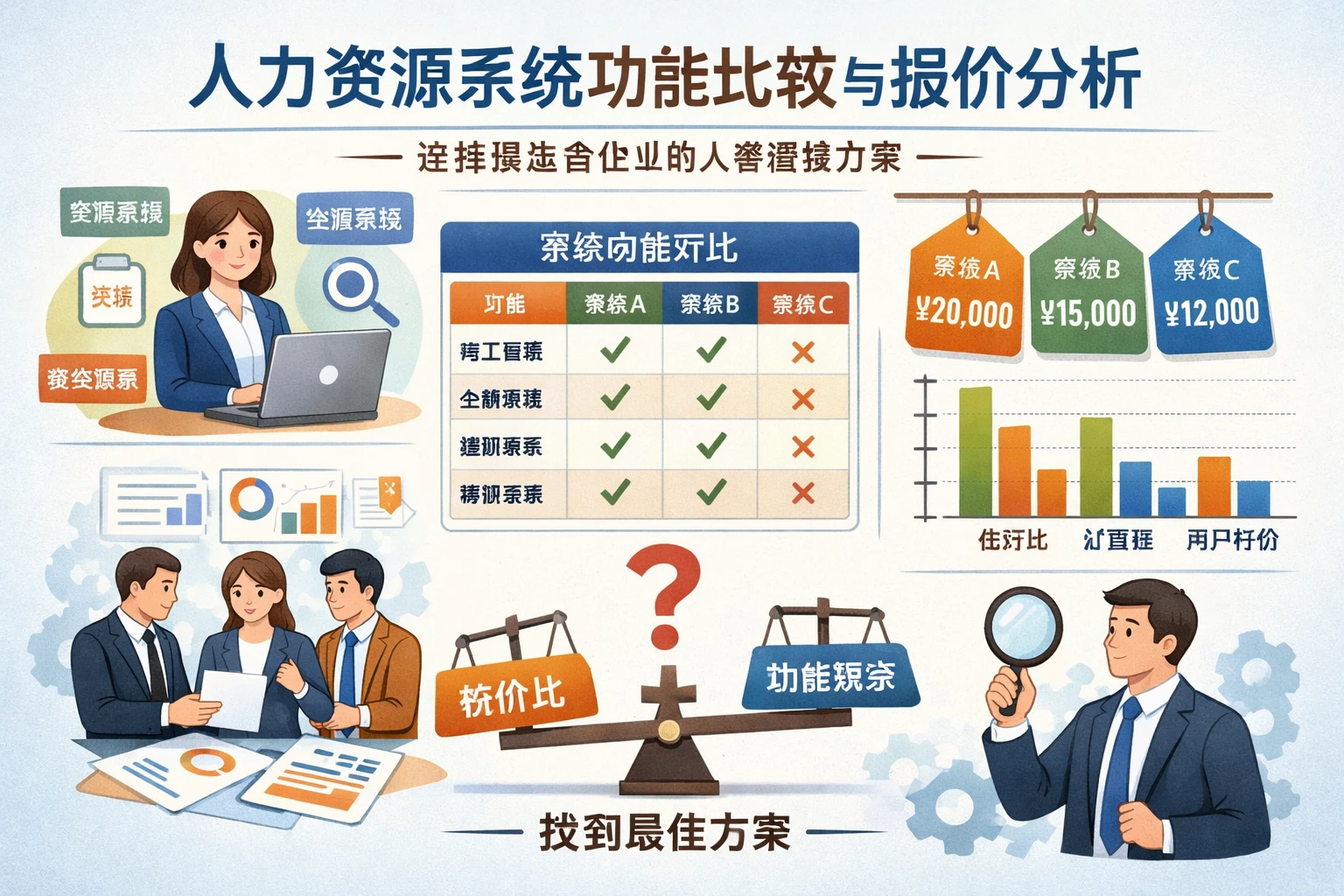 人力资源系统功能比较与报价分析：选择最适合企业的人事管理方案