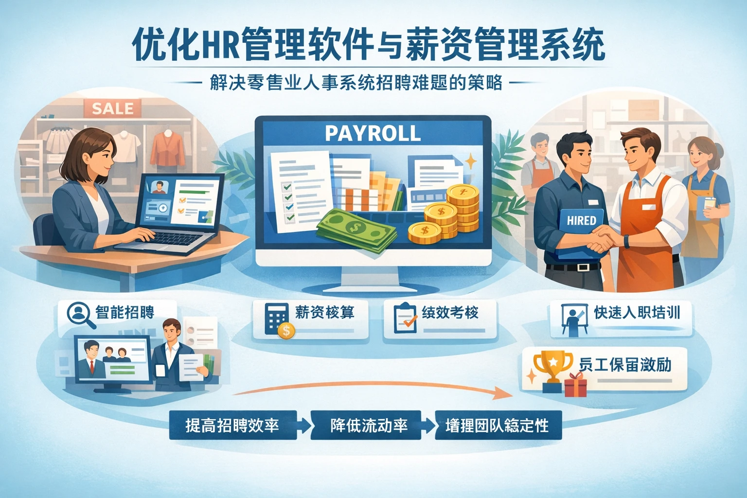 优化HR管理软件与薪资管理系统：解决零售业人事系统招聘难题的策略