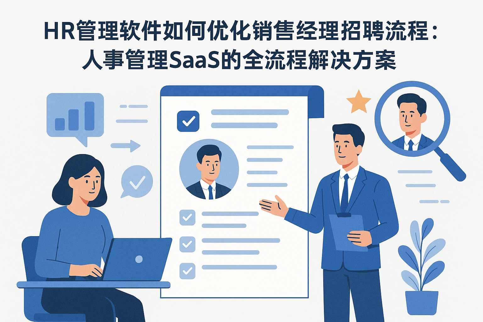 HR管理软件如何优化销售经理招聘流程：人事管理SaaS的全流程解决方案