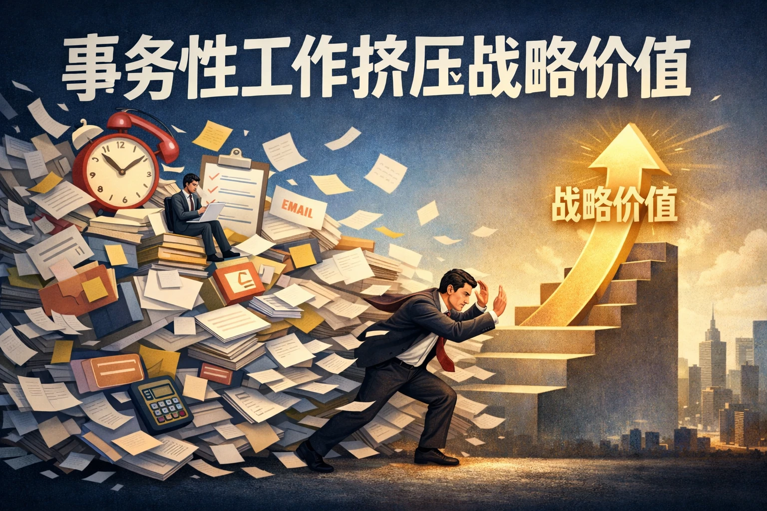 事务性工作挤压战略价值