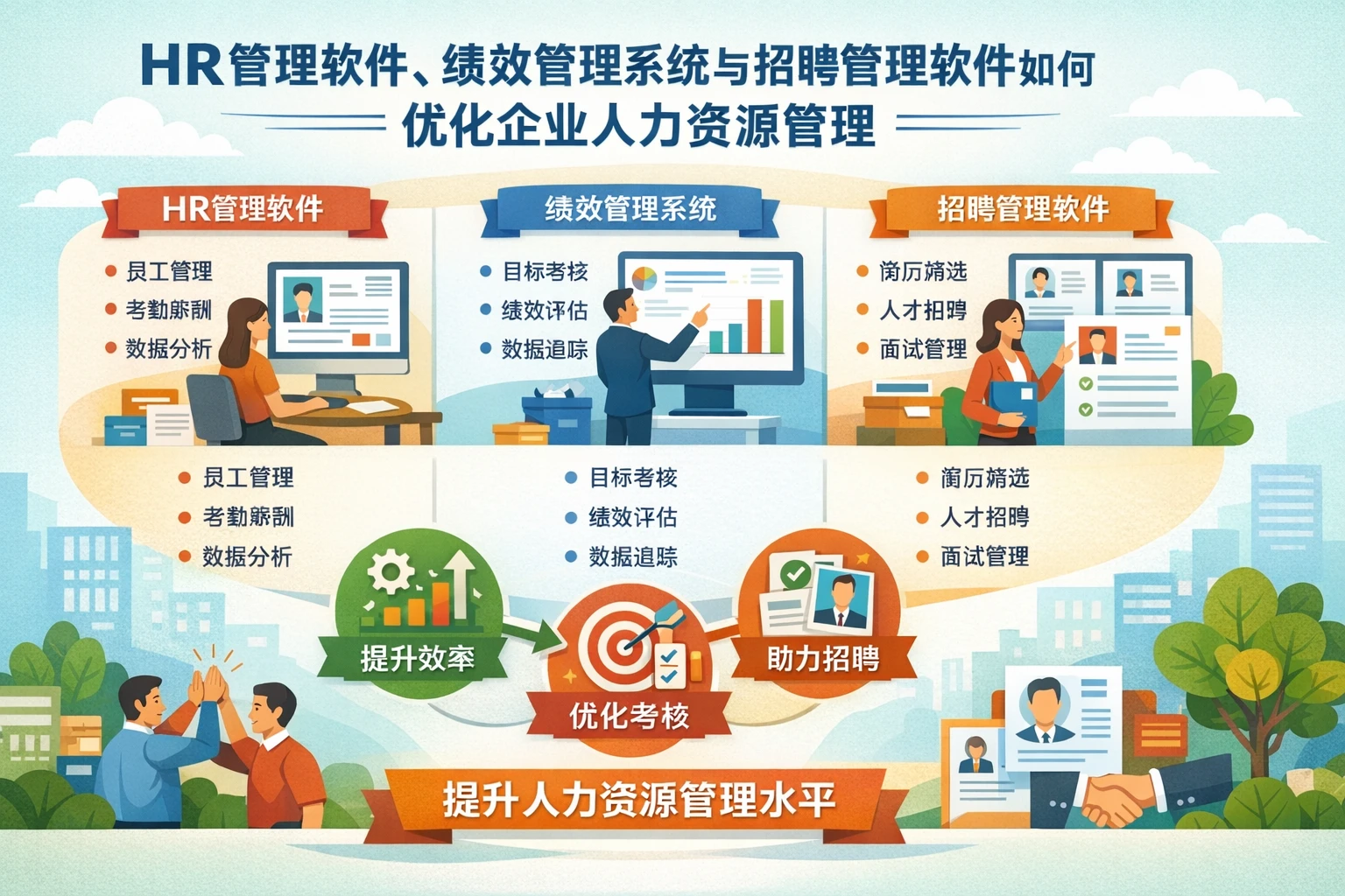 HR管理软件、绩效管理系统与招聘管理软件如何优化企业人力资源管理