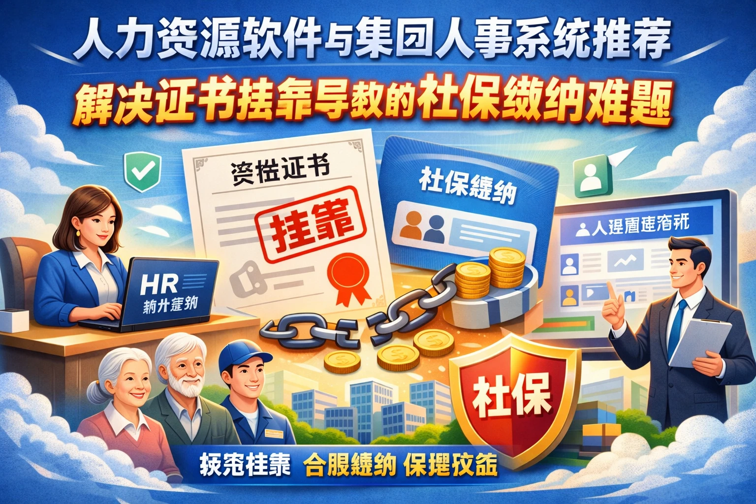 人力资源软件与集团人事系统推荐：解决证书挂靠导致的社保缴纳难题