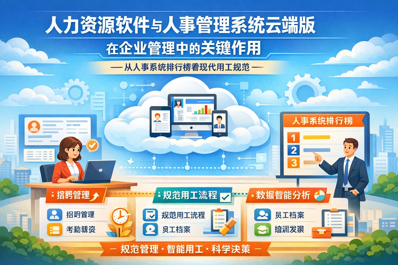 人力资源软件与人事管理系统云端版在企业管理中的关键作用——从人事系统排行榜看现代用工规范