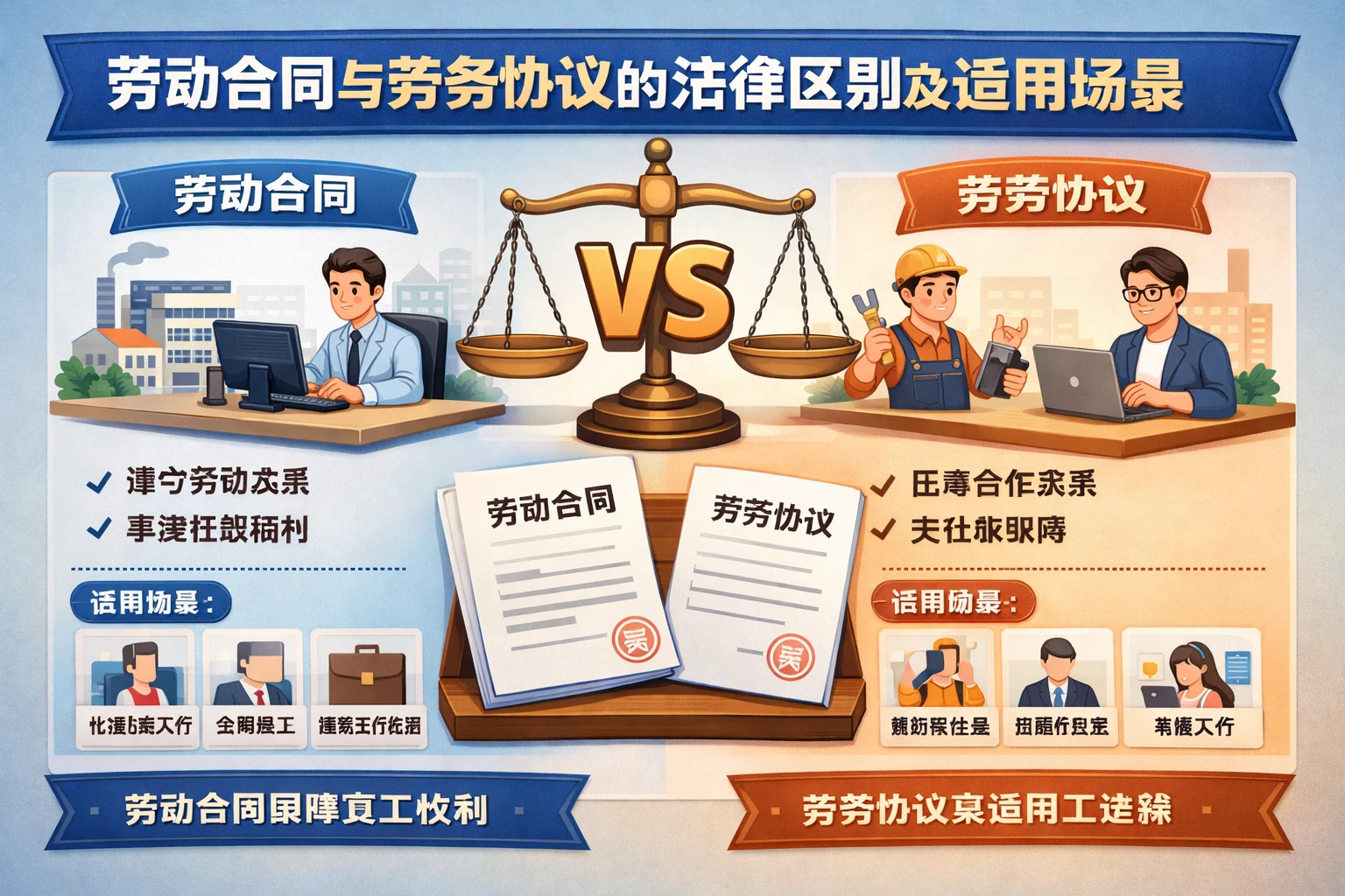 劳动合同与劳务协议的法律区别及适用场景