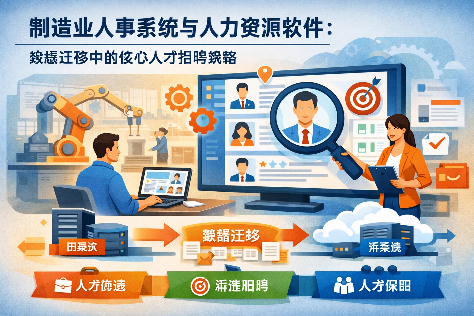 制造业人事系统与人力资源软件：数据迁移中的核心人才招聘策略