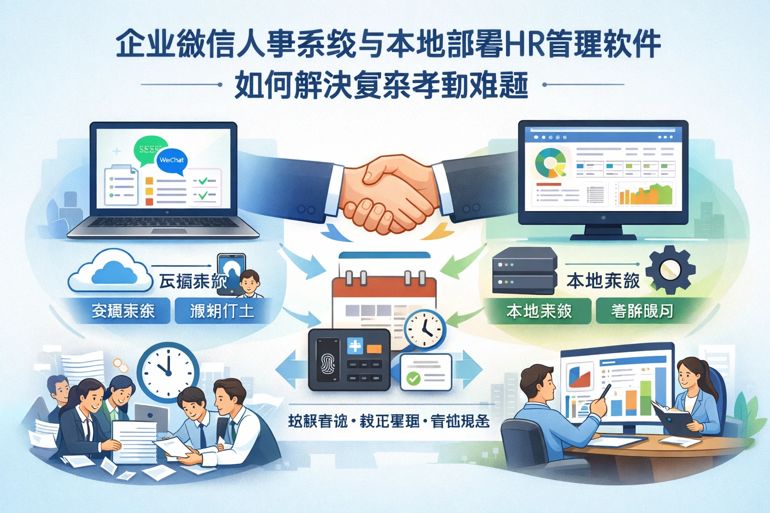企业微信人事系统与本地部署HR管理软件如何解决复杂考勤难题