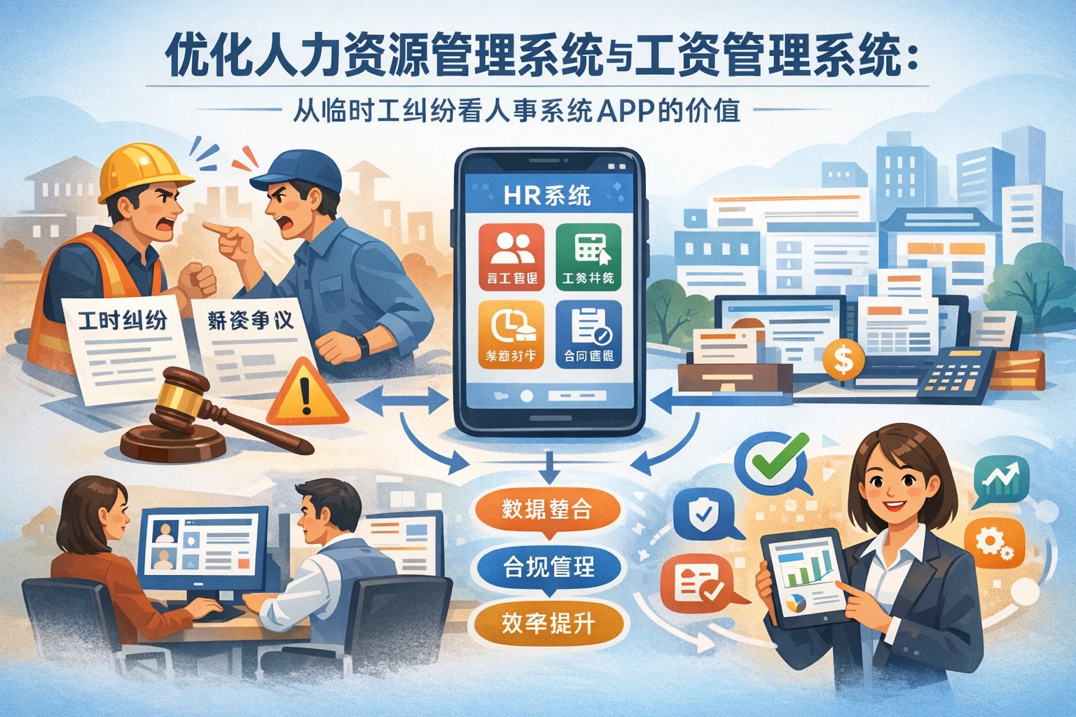 优化人力资源管理系统与工资管理系统:从临时工纠纷看人事系统APP的价值