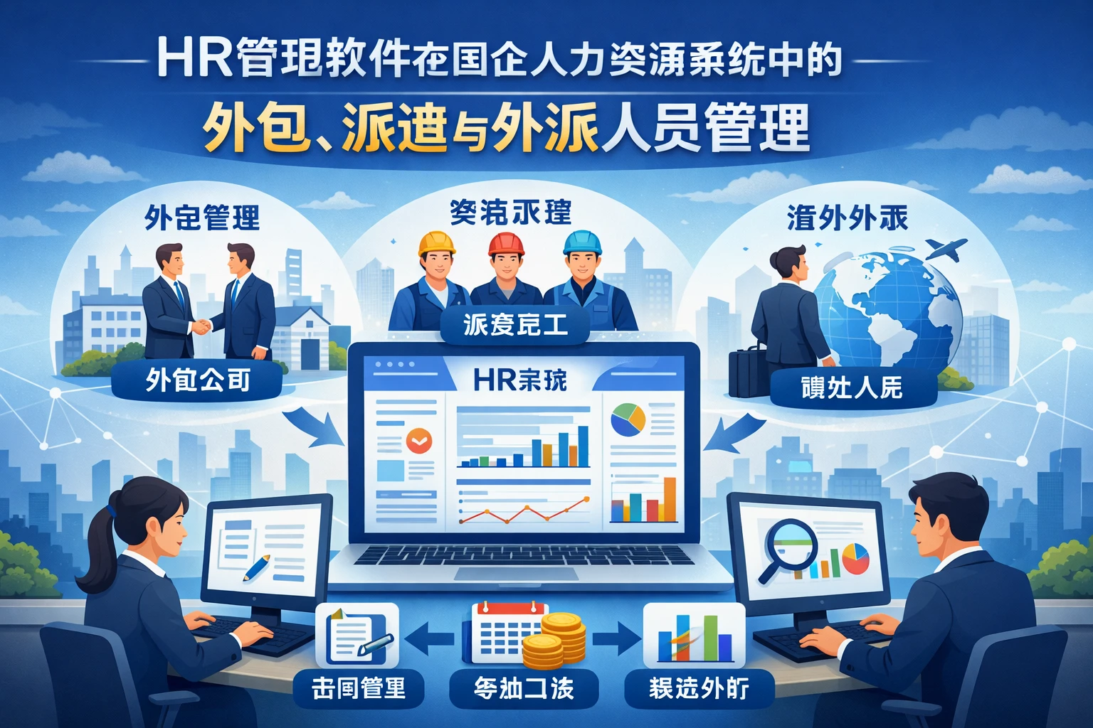 HR管理软件在国企人力资源系统中的外包、派遣与外派人员管理