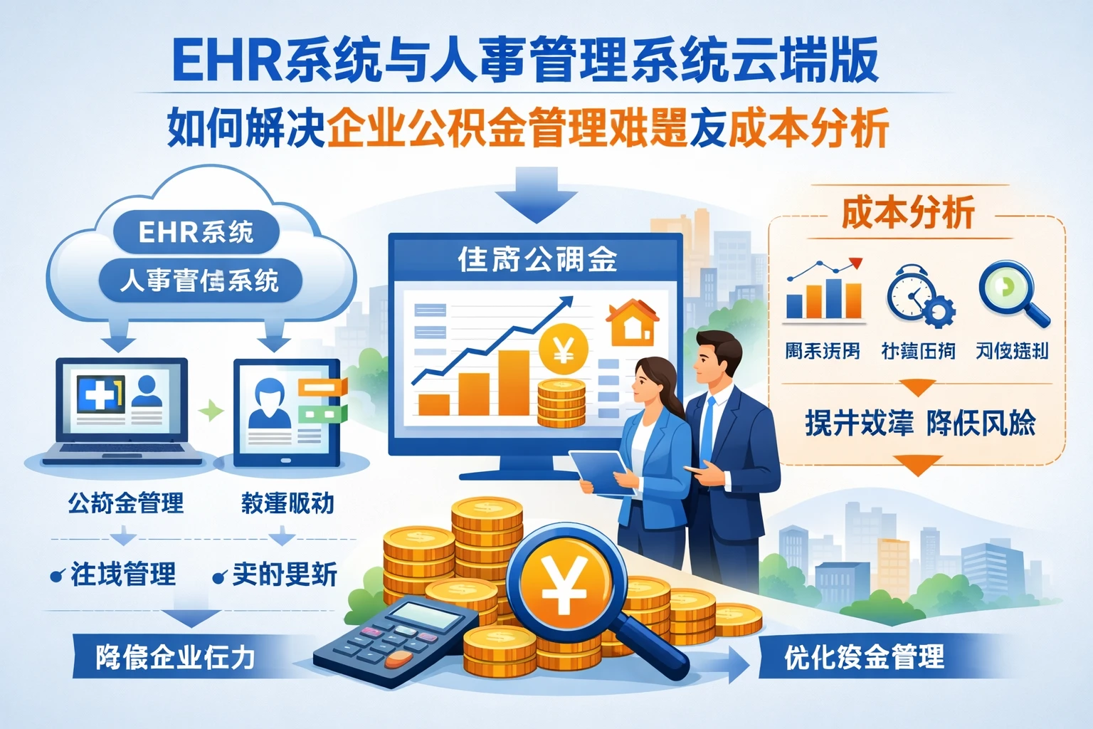 EHR系统与人事管理系统云端版如何解决企业公积金管理难题及成本分析