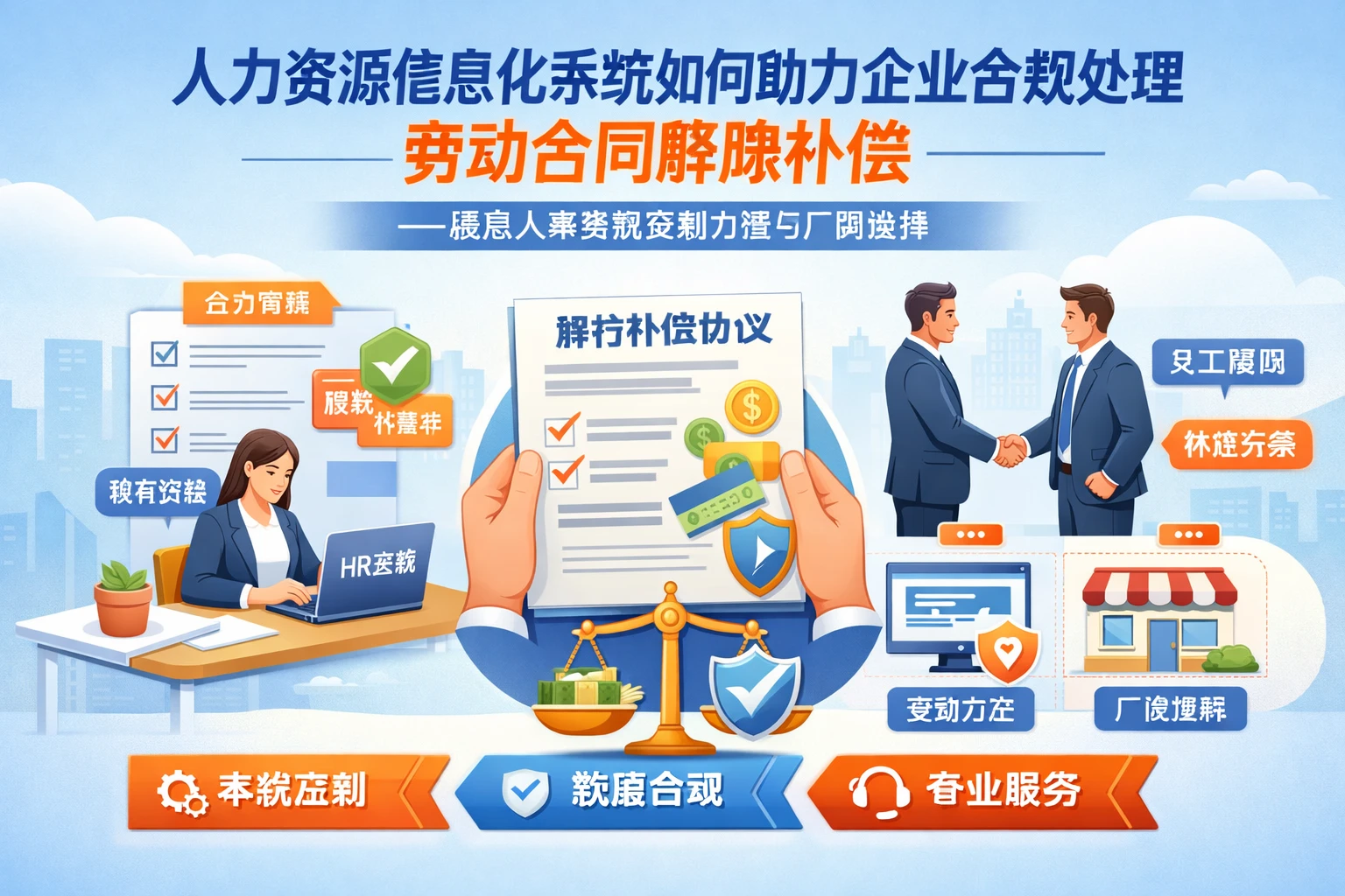 人力资源信息化系统如何助力企业合规处理劳动合同解除补偿——聚焦人事系统定制开发与厂商选择