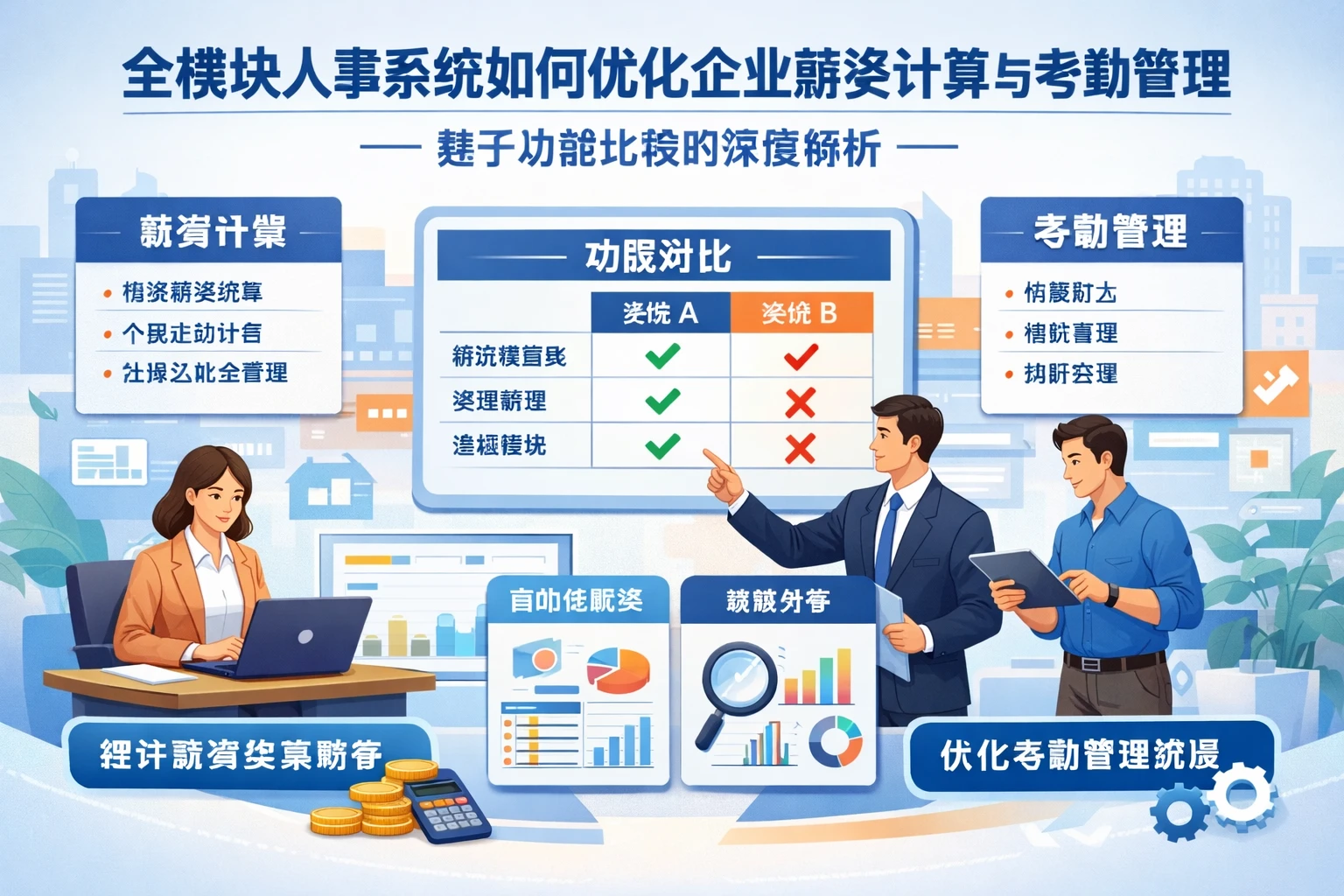全模块人事系统如何优化企业薪资计算与考勤管理——基于功能比较的深度解析