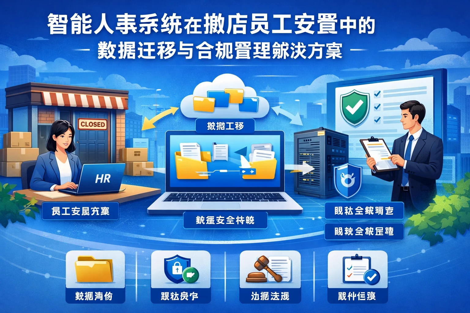 智能人事系统在撤店员工安置中的数据迁移与合规管理解决方案
