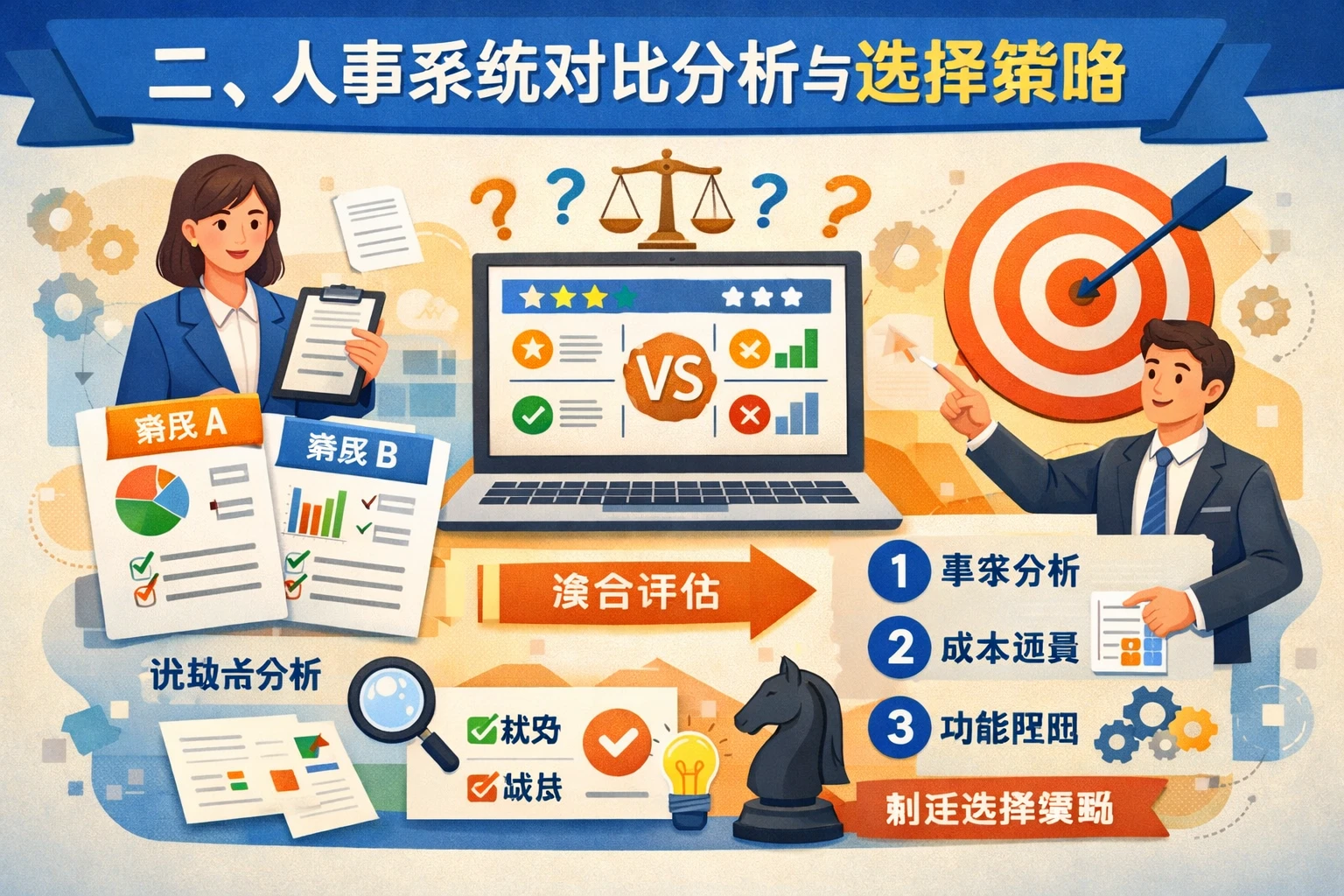 二、人事系统对比分析与选择策略