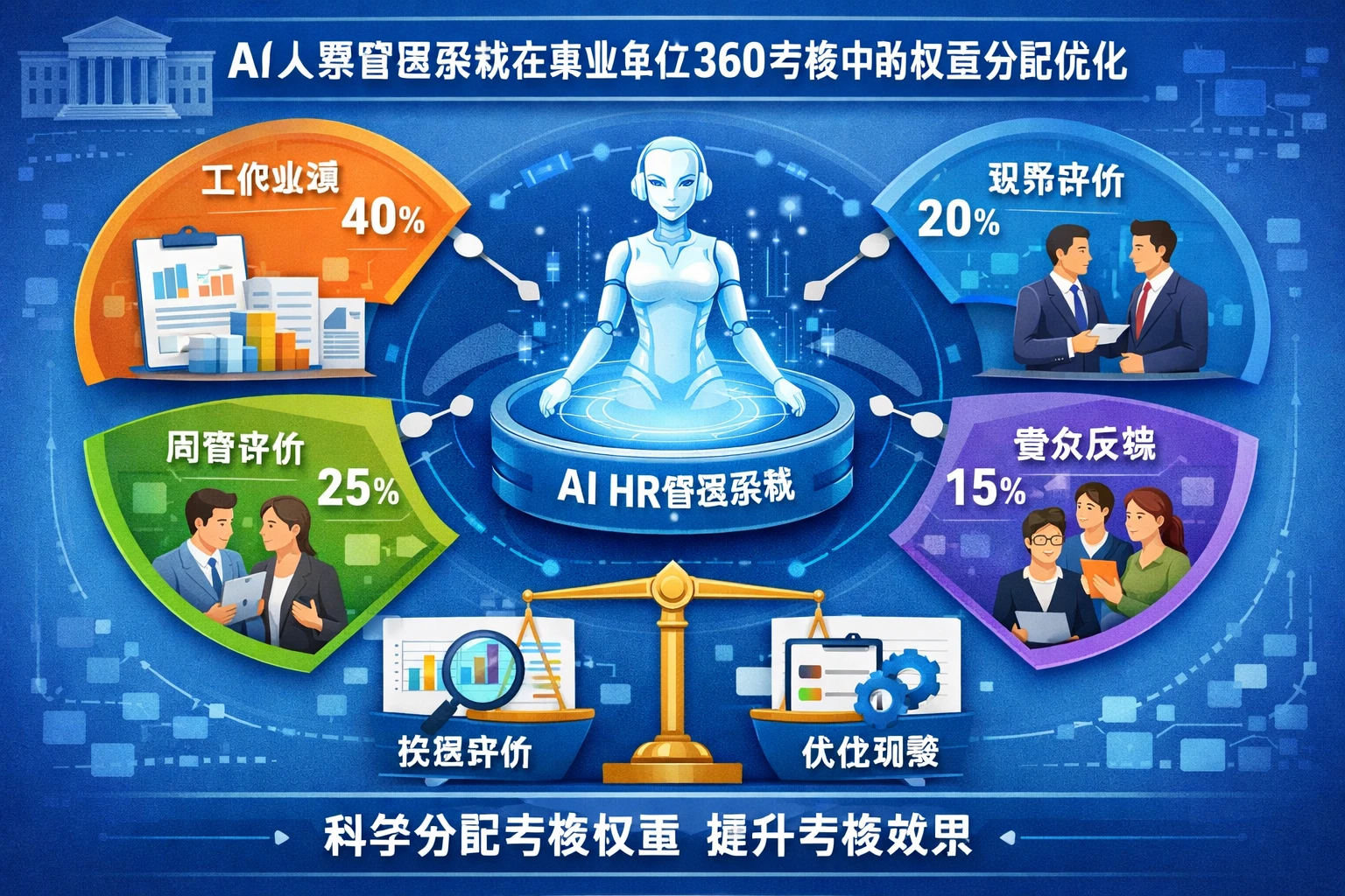AI人事管理系统在事业单位360考核中的权重分配优化