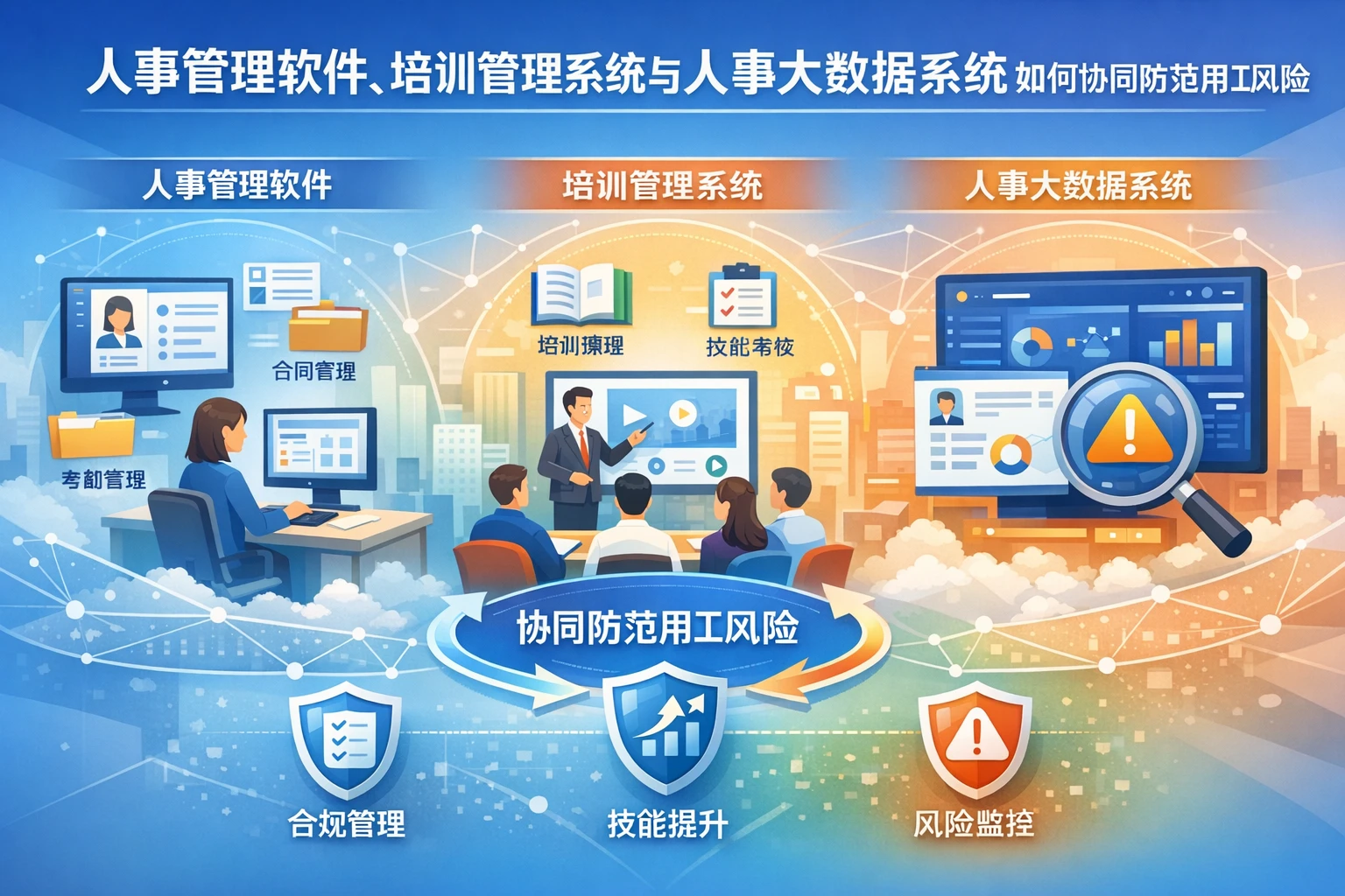 人事管理软件、培训管理系统与人事大数据系统如何协同防范用工风险