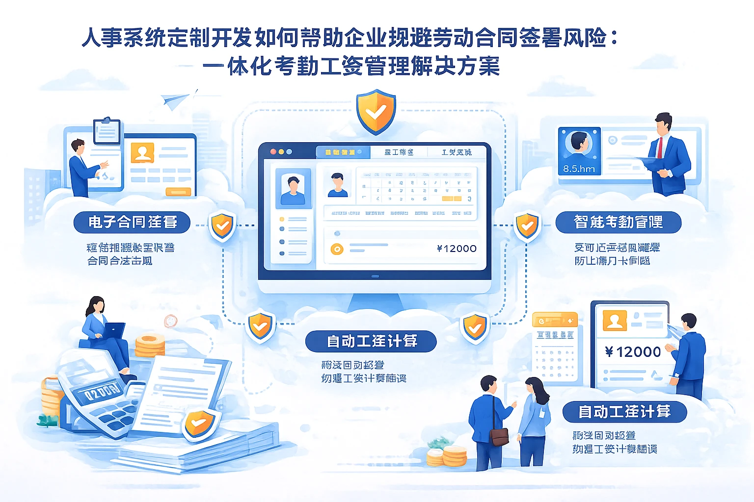 人事系统定制开发如何帮助企业规避劳动合同签署风险：一体化考勤工资管理解决方案