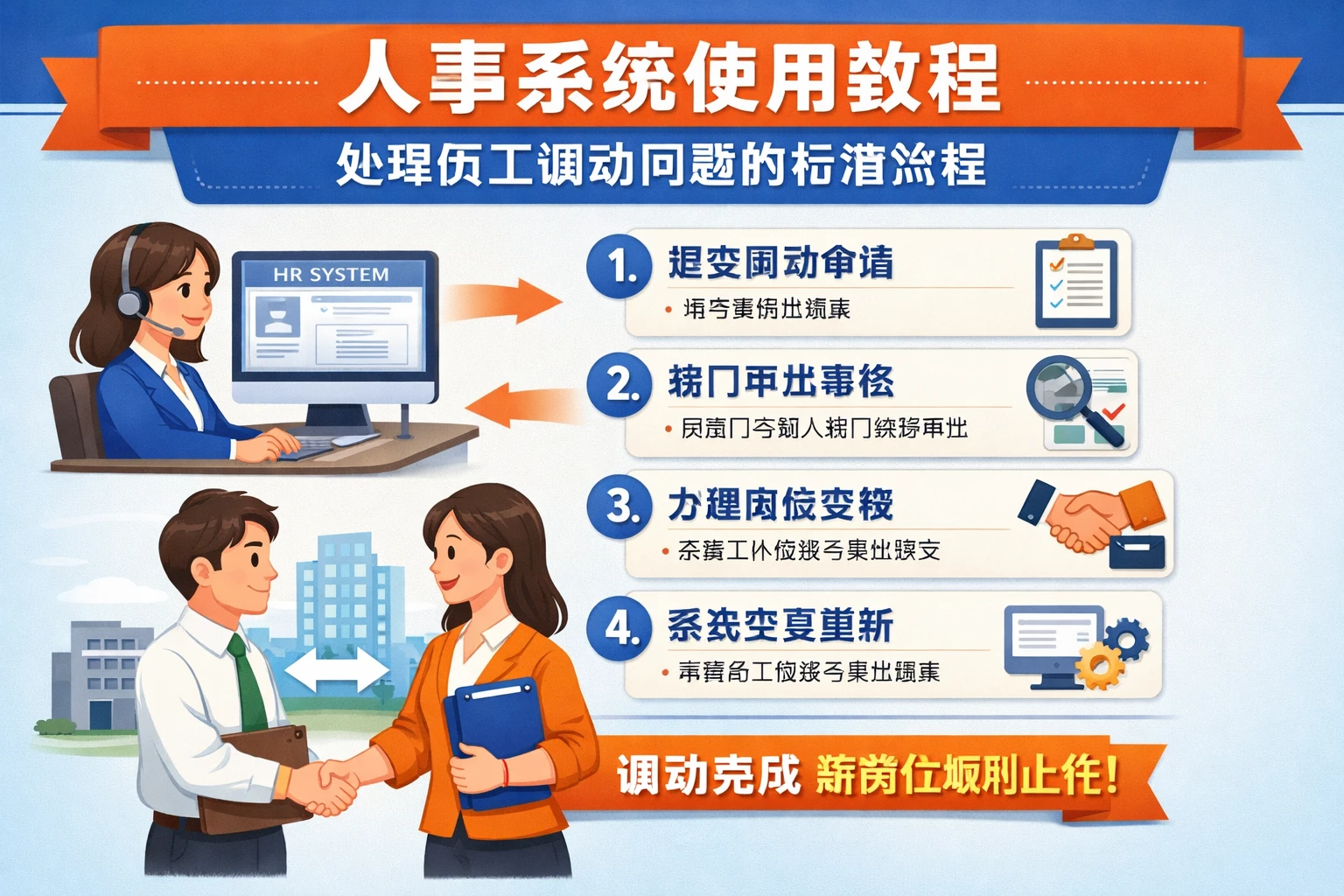 人事系统使用教程：处理员工调动问题的标准流程