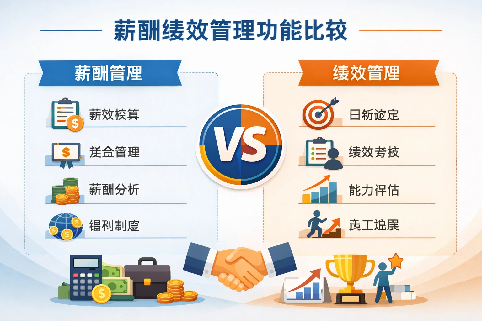 薪酬绩效管理功能比较