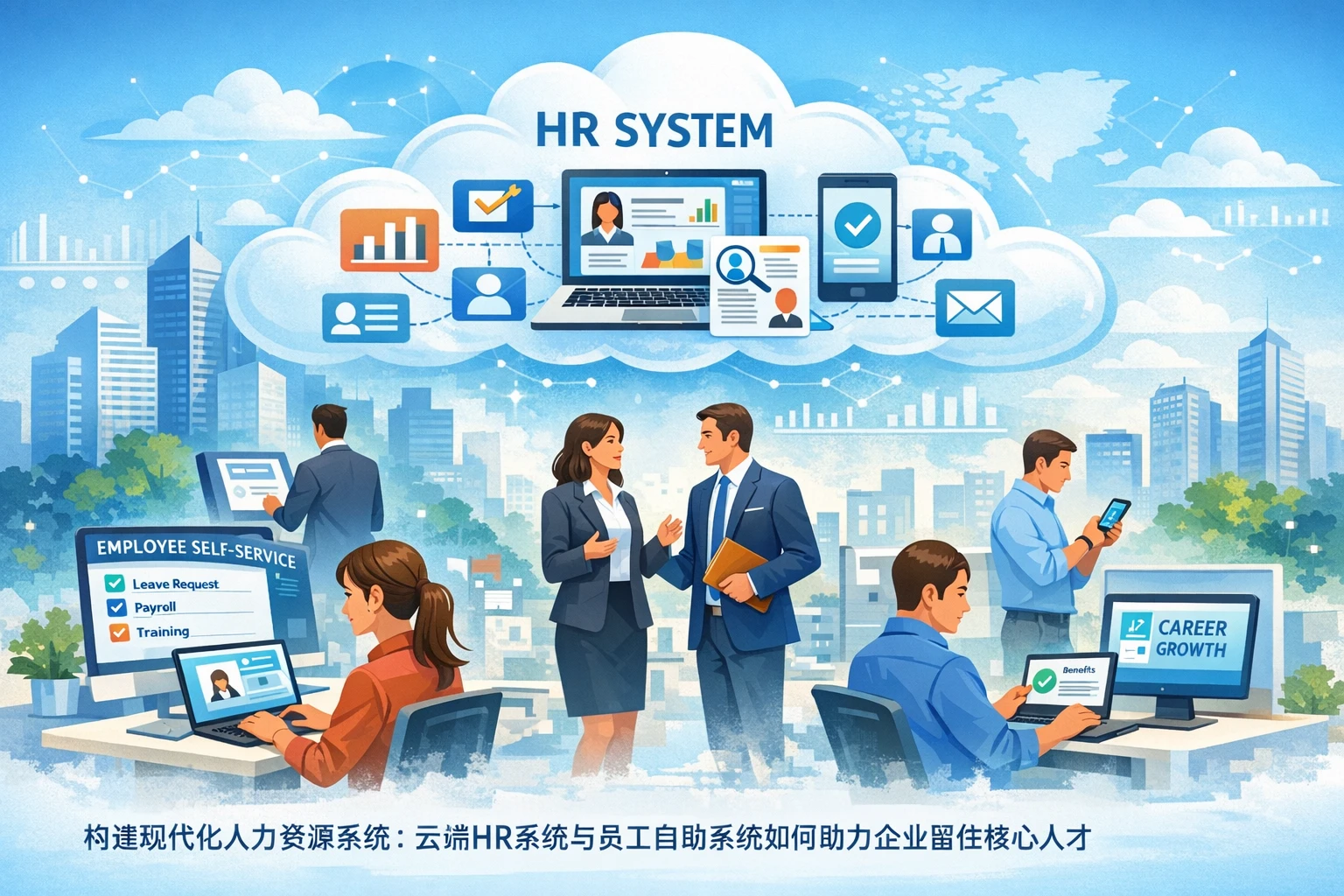构建现代化人力资源系统:云端HR系统与员工自助系统如何助力企业留住核心人才