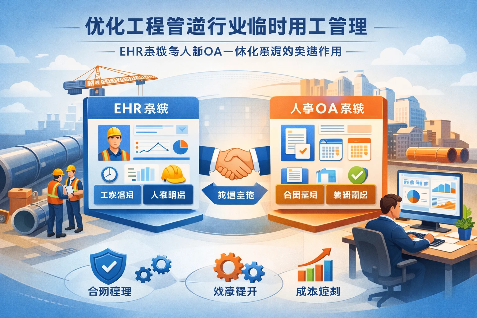 优化工程管道行业临时用工管理：EHR系统与人事OA一体化系统的关键作用