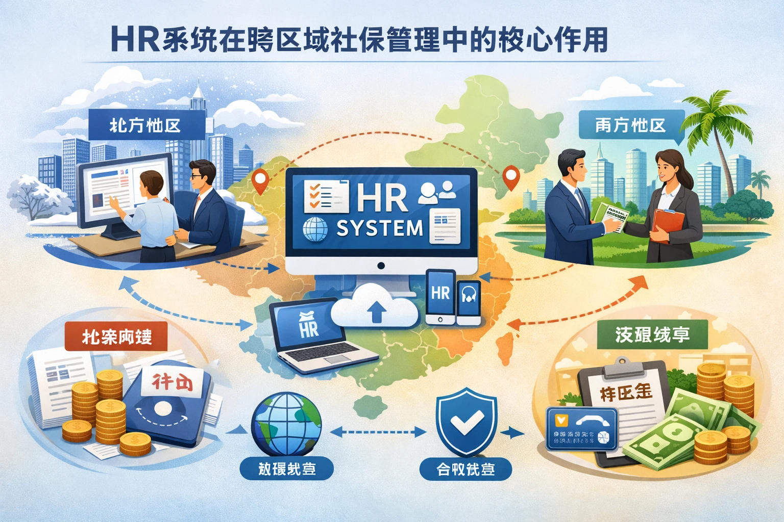 HR系统在跨区域社保管理中的核心作用