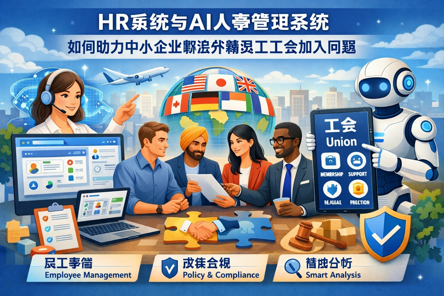 HR系统与AI人事管理系统如何助力中小企业解决外籍员工工会加入问题