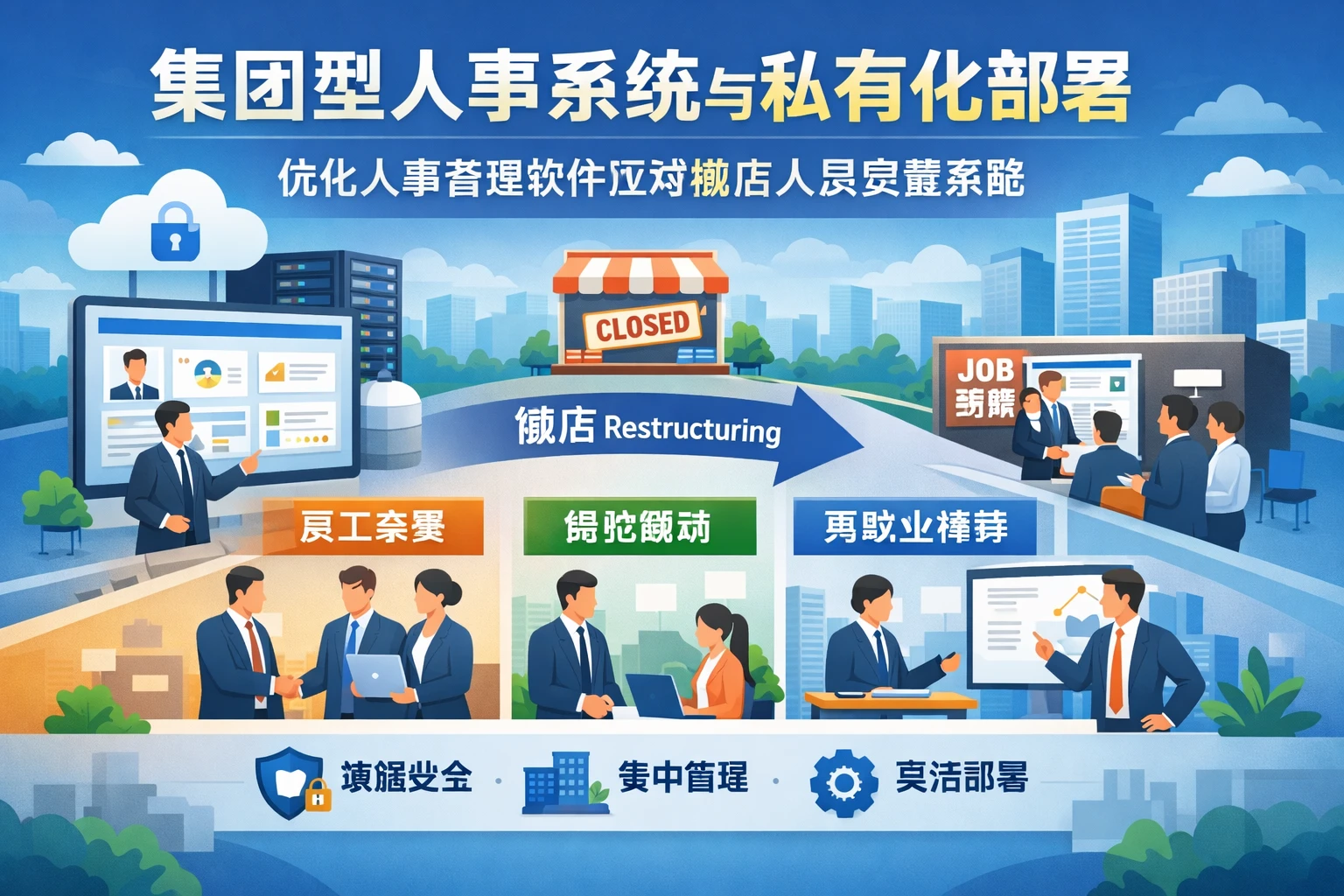 集团型人事系统与私有化部署：优化人事管理软件应对撤店人员安置策略