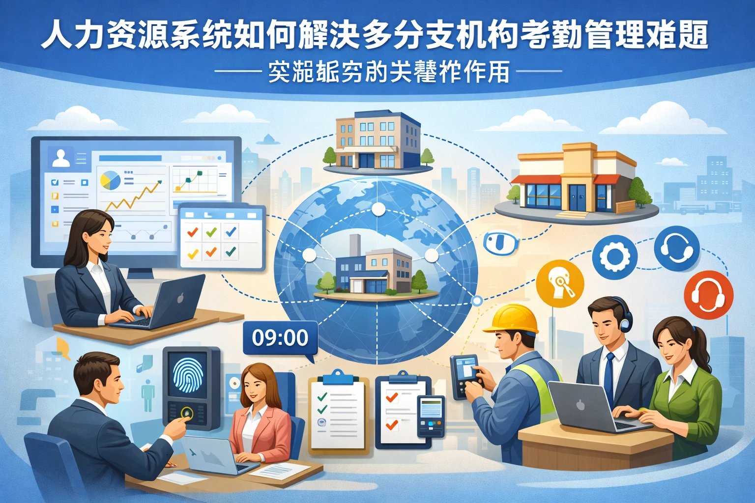 人力资源系统如何解决多分支机构考勤管理难题——实施服务的关键作用