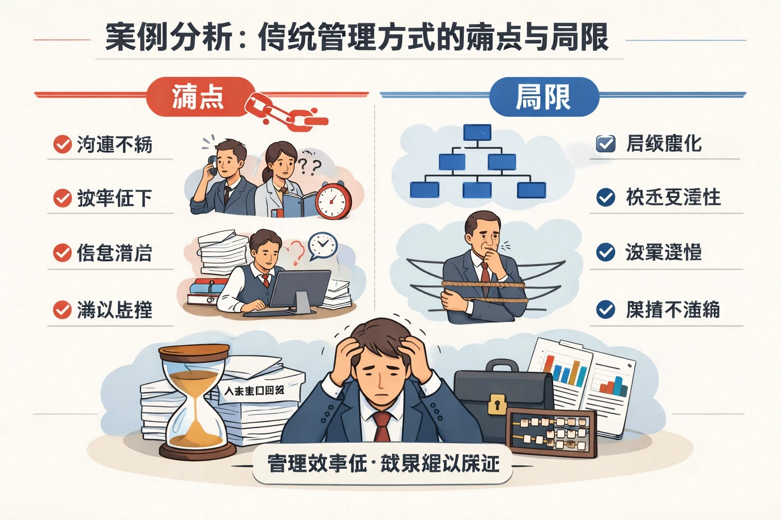 案例分析：传统管理方式的痛点与局限