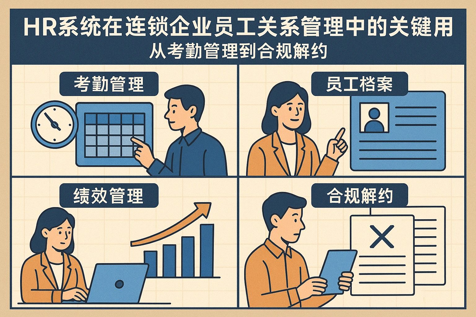 HR系统在连锁企业员工关系管理中的关键作用：从考勤管理到合规解约