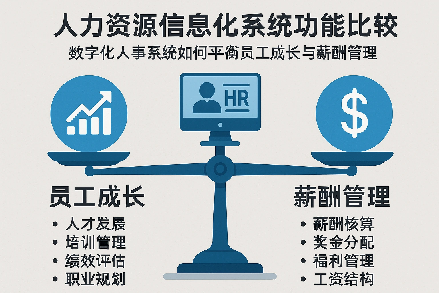 人力资源信息化系统功能比较：数字化人事系统如何平衡员工成长与薪酬管理