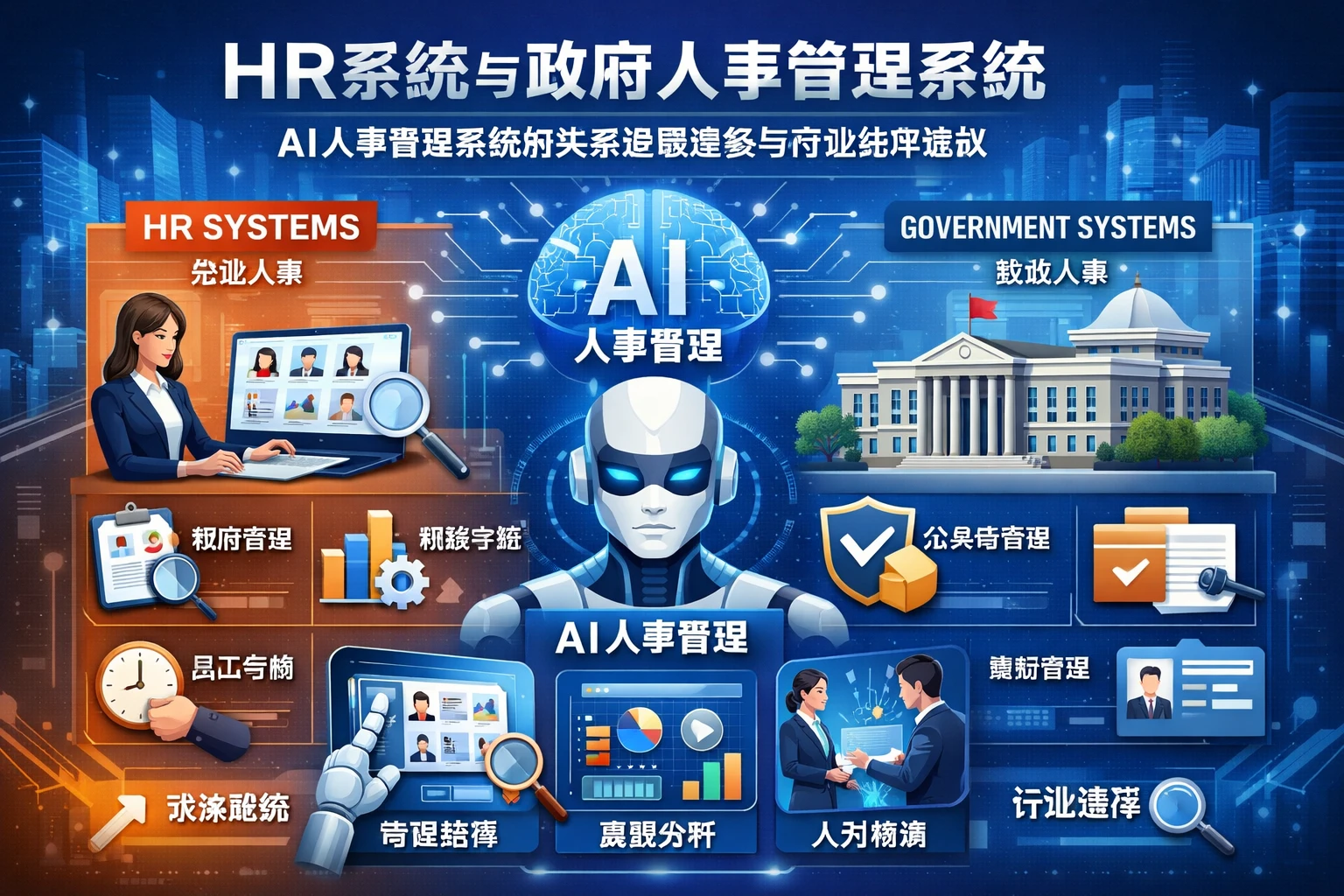 HR系统与政府人事管理系统：AI人事管理系统的未来发展趋势与行业选择建议