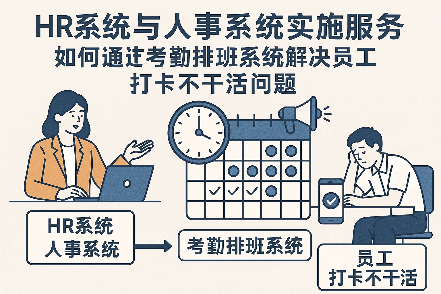 HR系统与人事系统实施服务如何通过考勤排班系统解决员工打卡不干活问题
