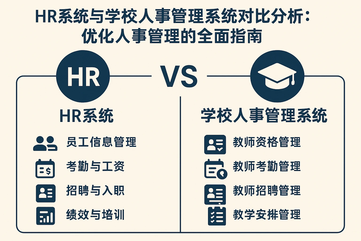 HR系统与学校人事管理系统对比分析：优化人事管理的全面指南